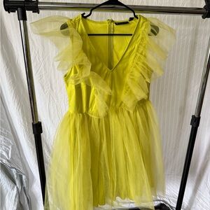 Yellow Tulle Party Dress